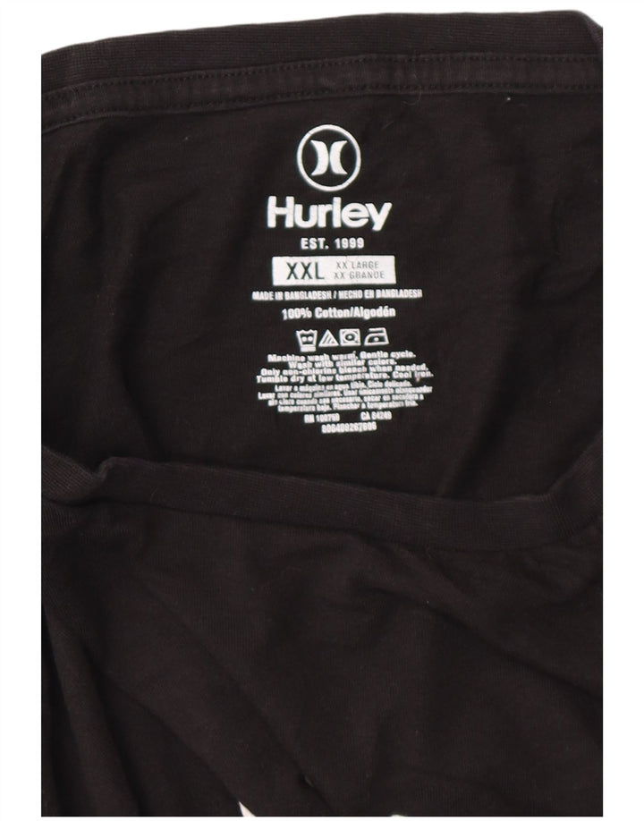 Tricou grafic HURLEY pentru bărbați Top XL bumbac negru