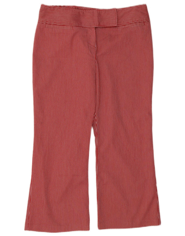 Pantaloni capri drepti pentru femei Sasha UK 12 Medium W30 L23 Red Pinstripe