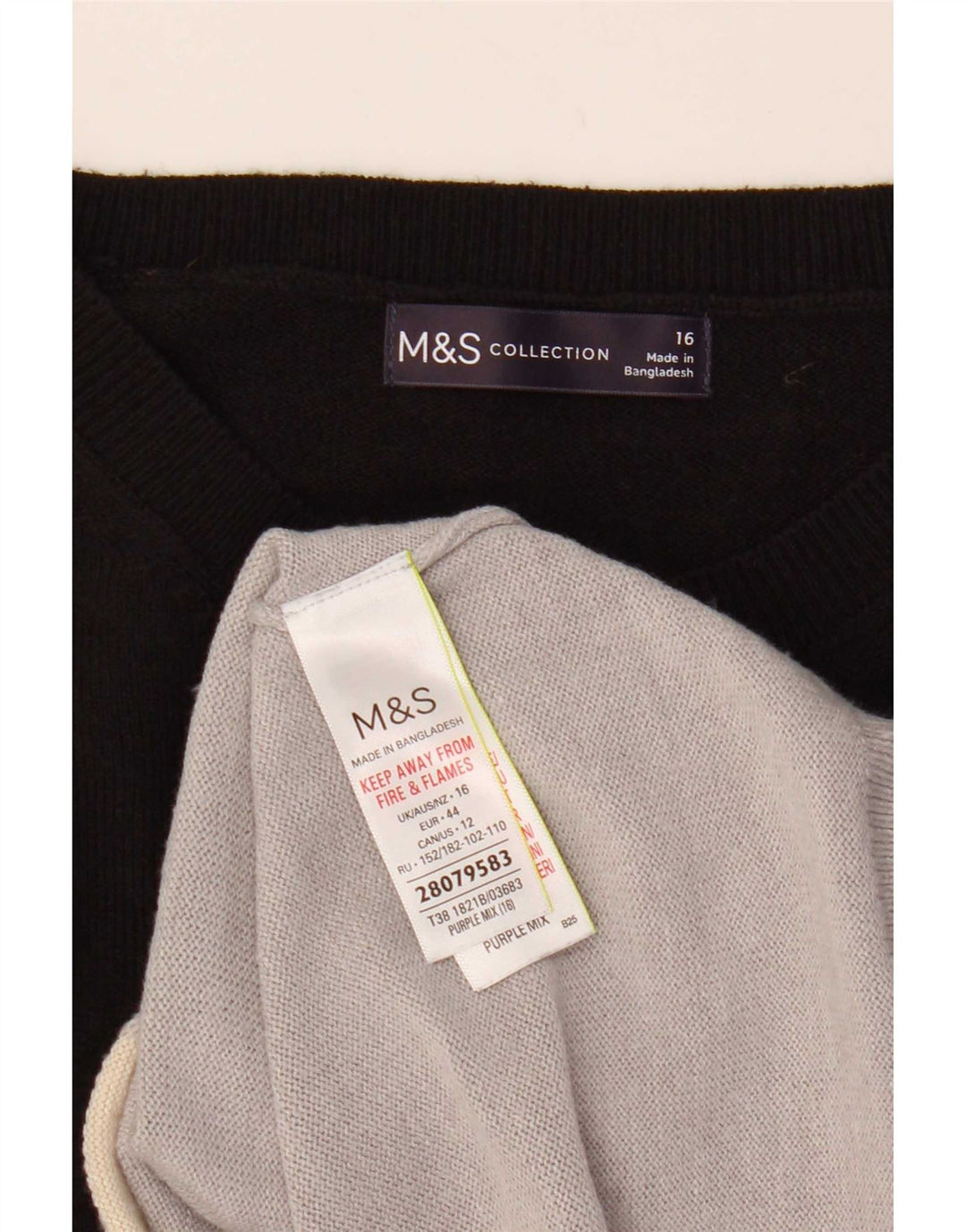 Pulover pentru femei Marks & Spencer cu gât cu barca UK 16 mare, multicolor