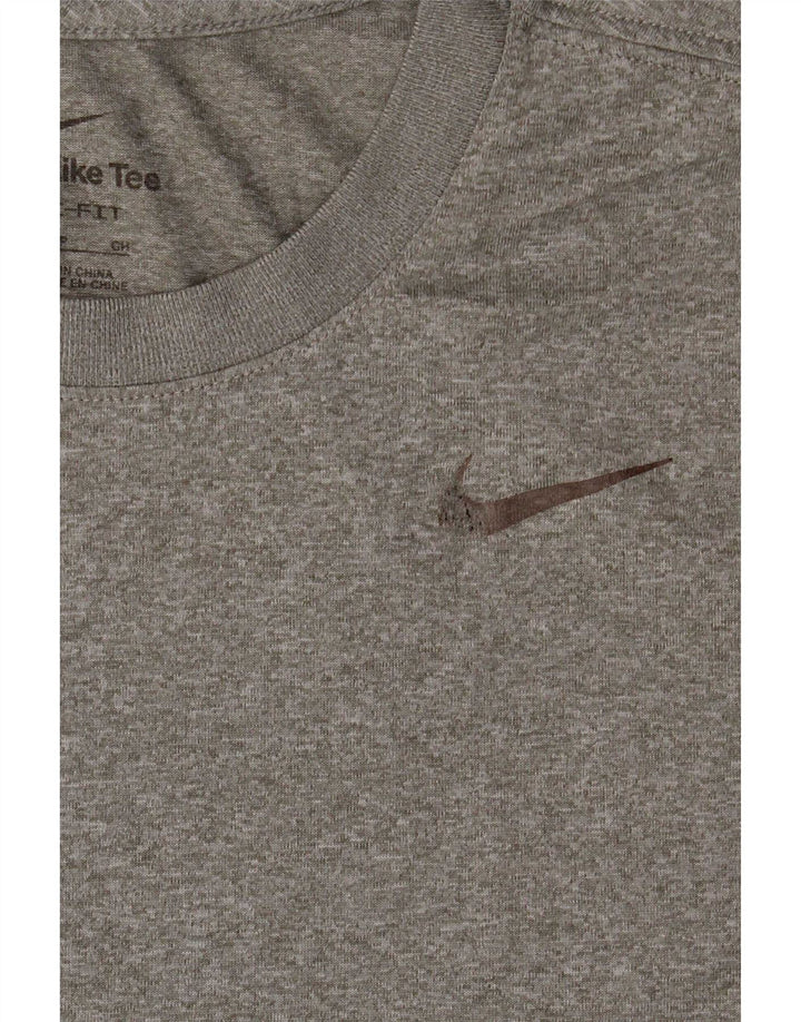 Tricou Nike Dri Fit pentru bărbați Top mic, gri, poliester cu pături