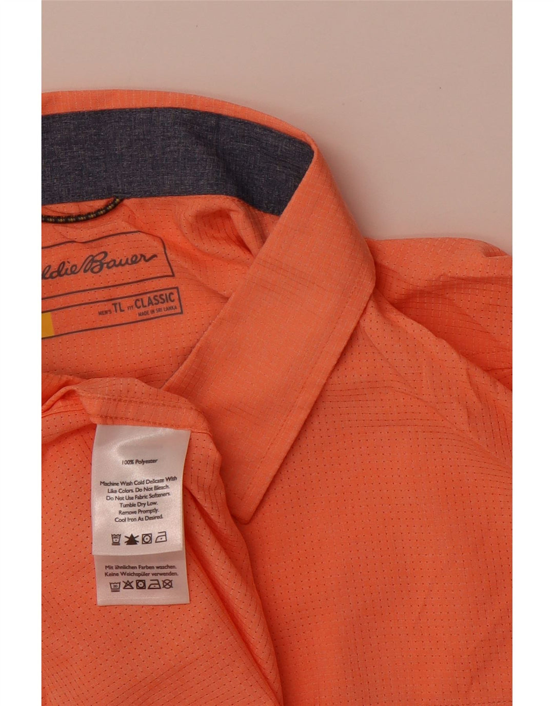 Cămașă cu mânecă scurtă pentru bărbați EDDIE BAUER, cu mânecă scurtă, mare, portocaliu