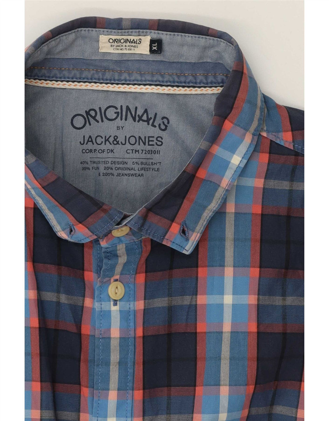 Cămașă cu mânecă scurtă pentru bărbați Jack & Jones, XL, albastru bleumarin