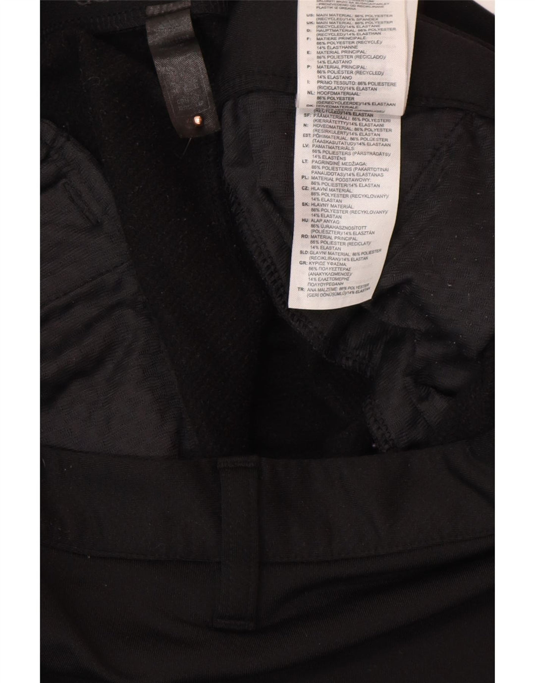 Pantaloni chino slim ADIDAS pentru bărbați XL W40 L30 poliester negru