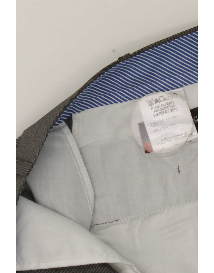 Marks & Spencer Pantaloni drepți pentru bărbați L38 L29 Poliester gri