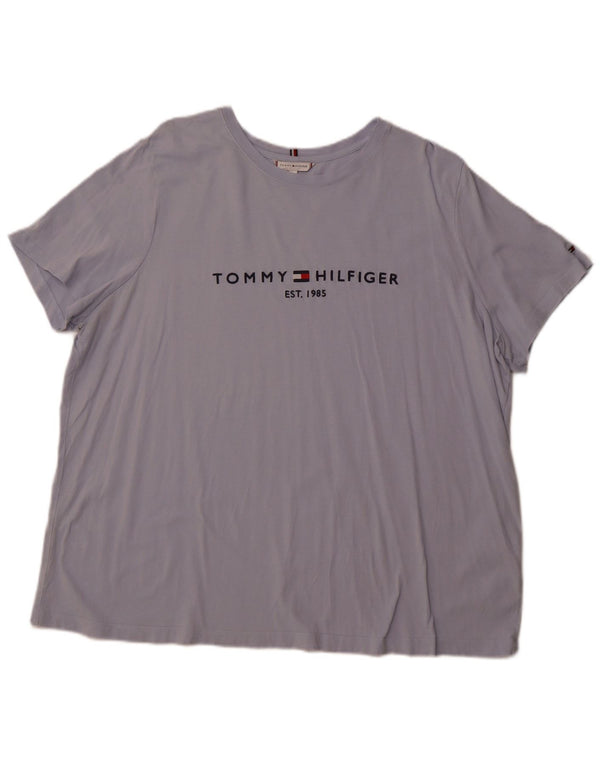 TOMMY HILFIGER Tricou cu grafic pentru femei Top UK 24 4XL Bumbac albastru