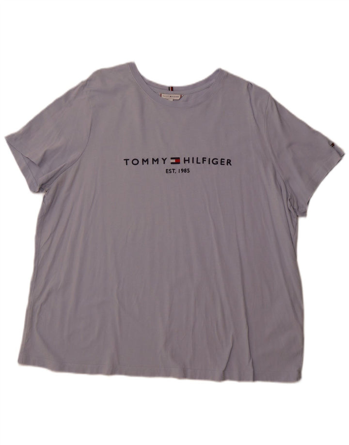 TOMMY HILFIGER Tricou cu grafic pentru femei Top UK 24 4XL Bumbac albastru