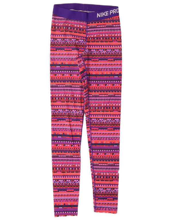 Leggings grafici Dri Fit NIKE pentru femei UK 8 mici, multicolore, geometrice