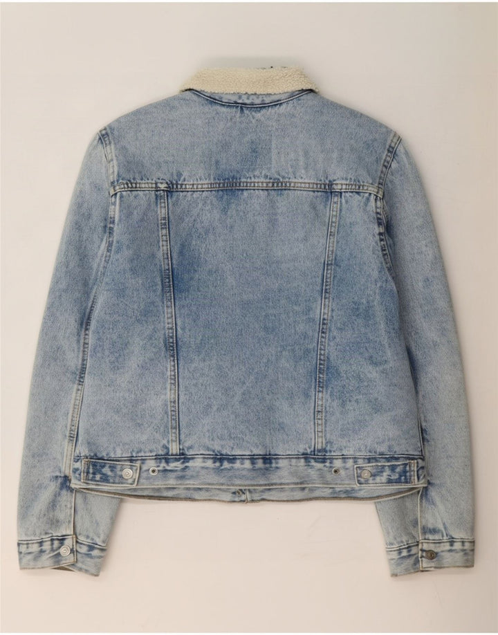 Jachetă pentru femei Levi's din denim Sherpa UK 16, mare, albastru, poliester