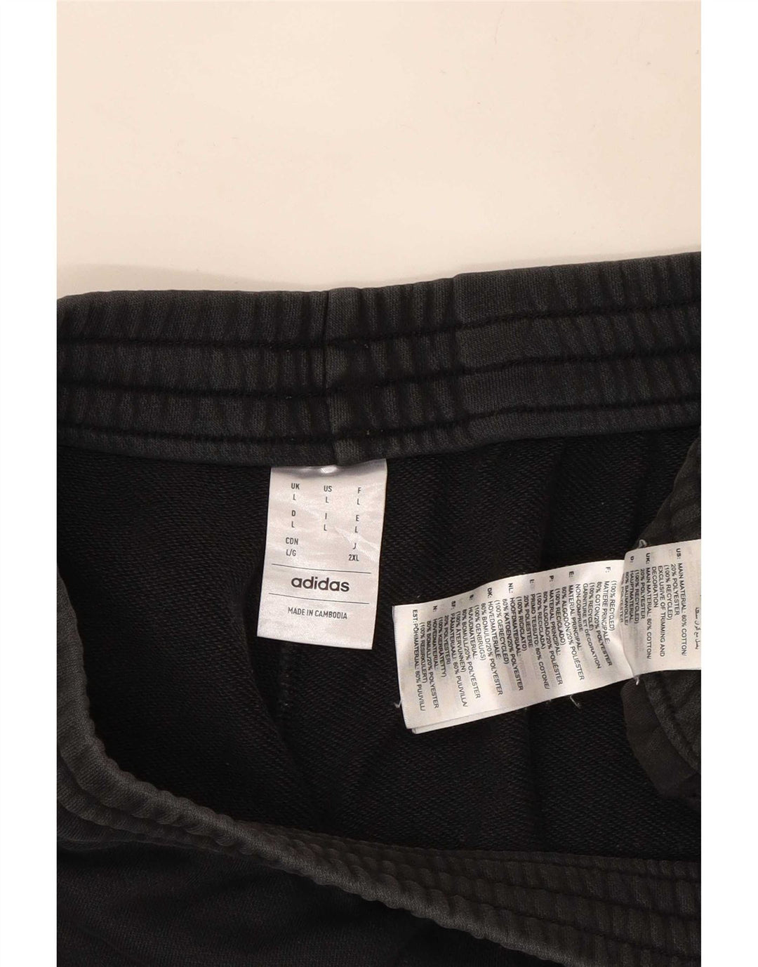 Pantaloni scurți sport pentru bărbați Adidas, mari, negru, bumbac