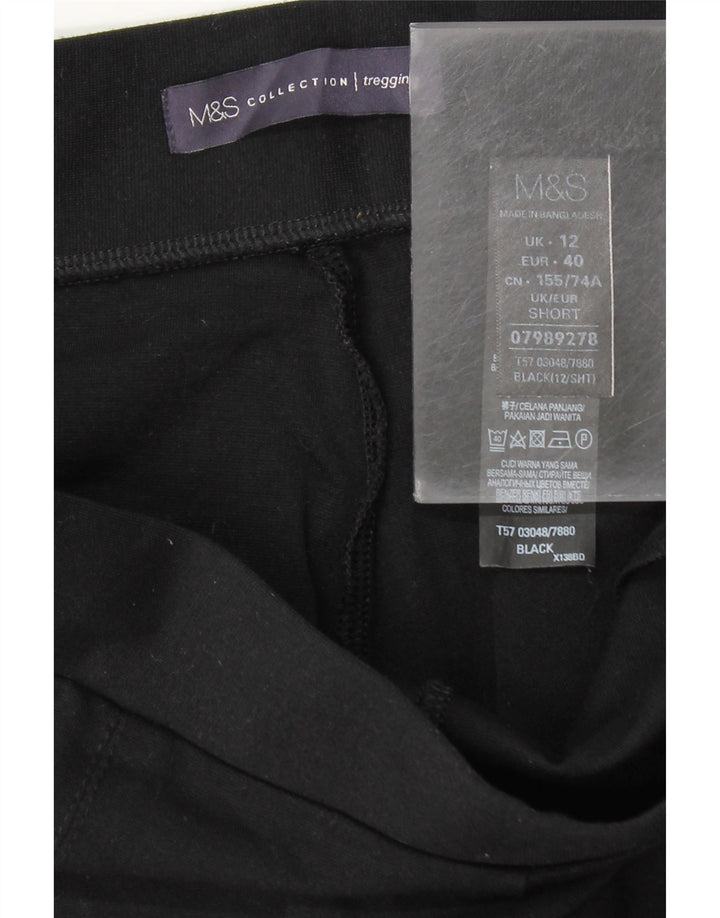 Leggings pentru femei Marks & Spencer UK 12 Medium Black Viscose