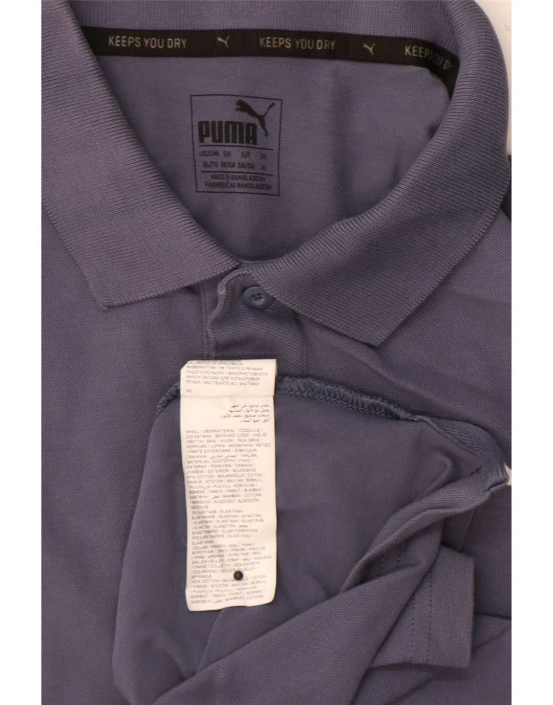 Tricou polo pentru bărbați Puma XL bumbac gri