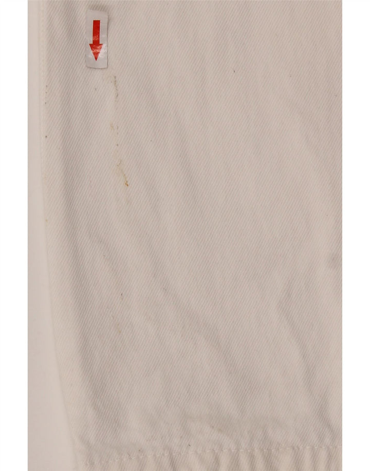 Salopetă de denim pentru femei Zara UK 14, mare, alb, bumbac