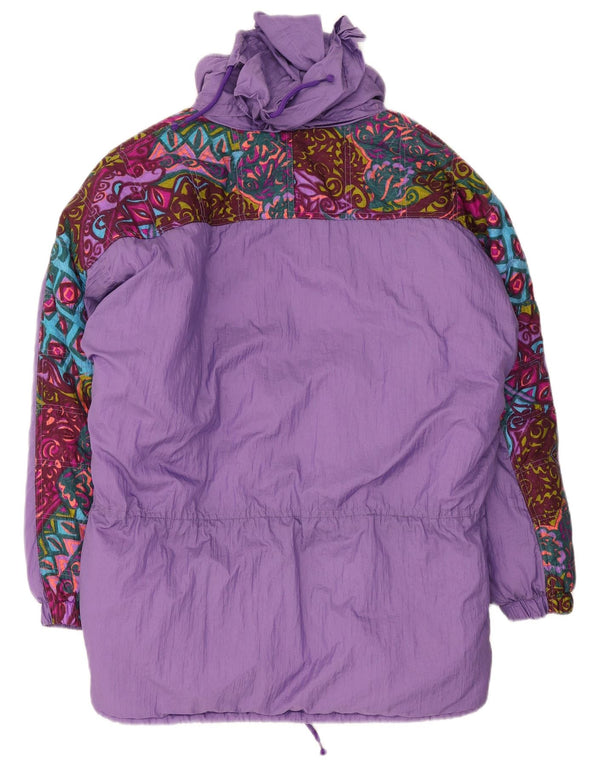 Jachetă de schi căptușită cu glugă Brugi pentru femei IT 46 Large Purple Paisley
