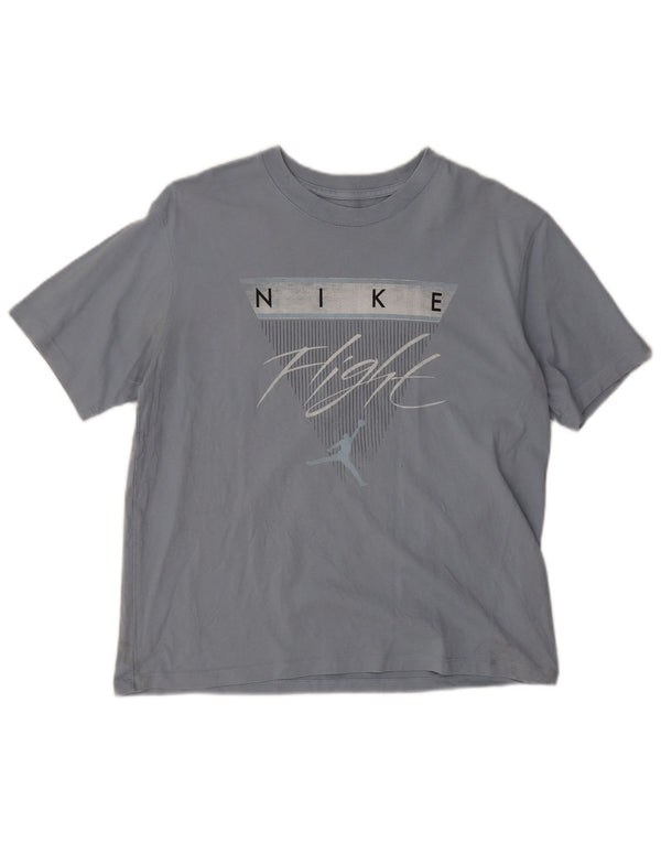 Tricou grafic supradimensionat pentru femei Jordan UK 10 Bumbac gri mic