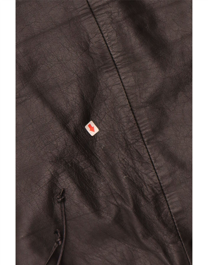 Fusta din piele pentru femei VINTAGE EU 34 XS W24 Piele neagra