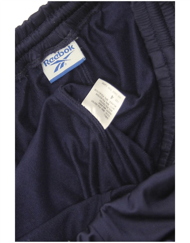 Pantaloni de trening Reebok pentru bărbați, poliester color bloc, albastru-marin mediu