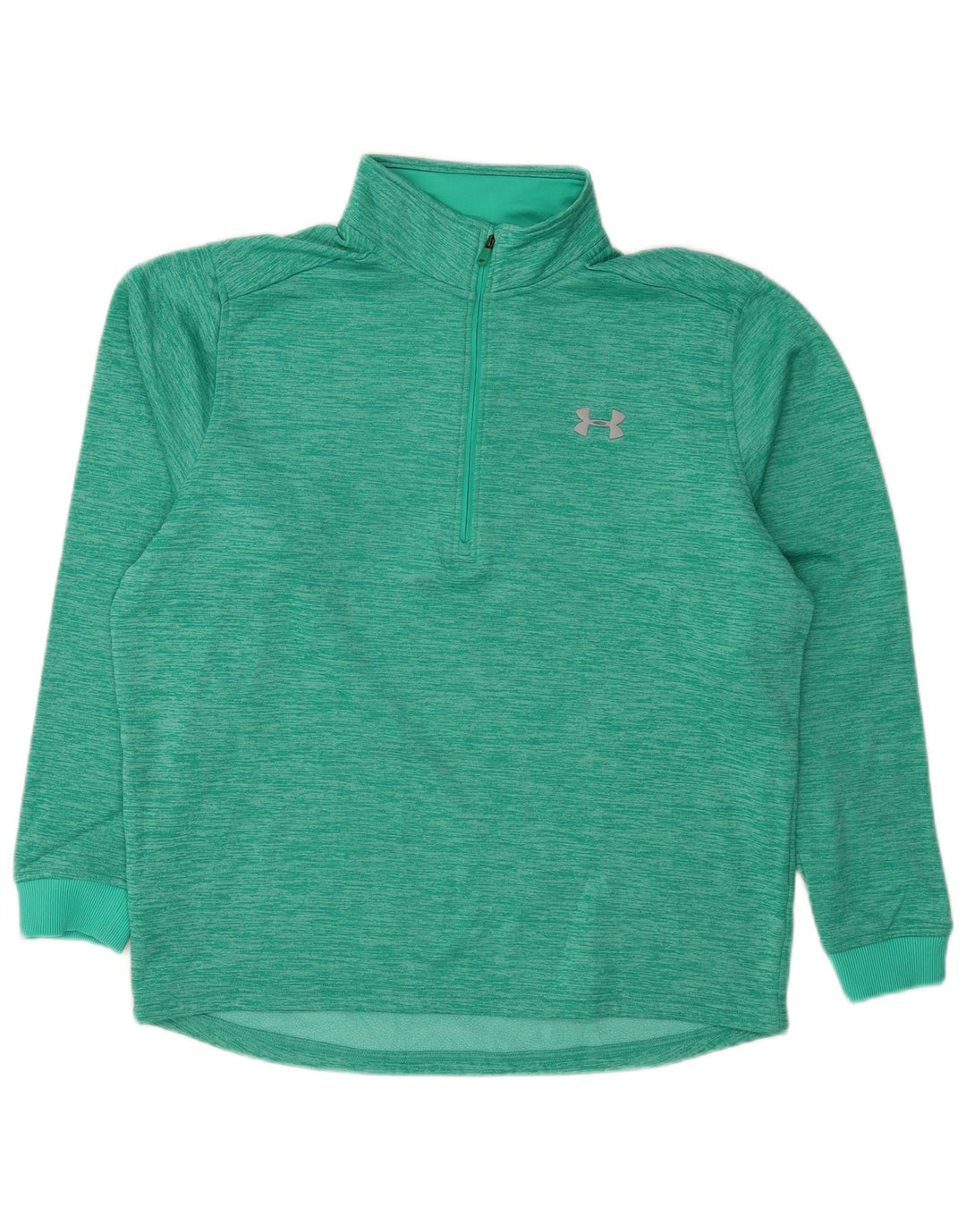 Pulover pentru bărbați Under Armour, cu fermoar, cu gât, mare, turcoaz