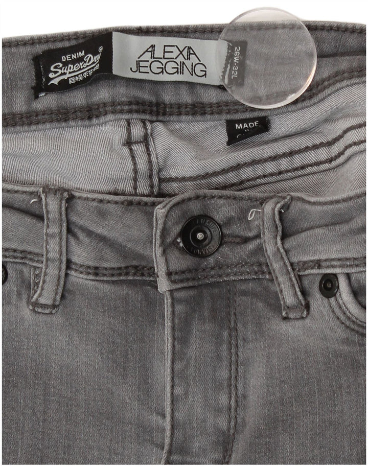 Blugi jegging Alexa Superdry pentru femei W26 L29 bumbac gri