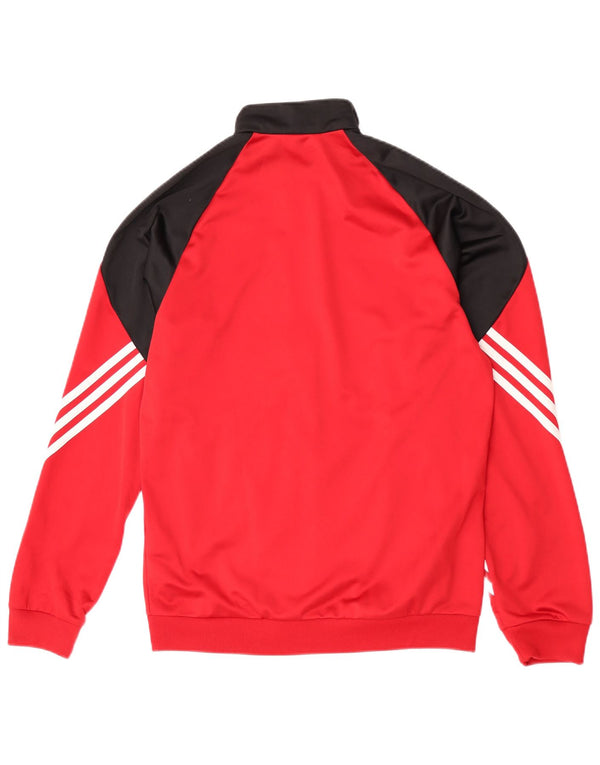 Jachetă de top pentru trening grafic pentru bărbați Adidas, roșu, poliester color bloc