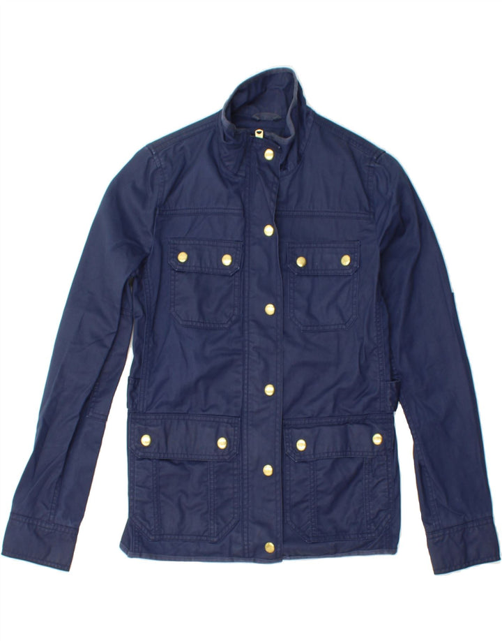 J. CREW Womens Utility Jacket UK 2 2XS Navy Blue Cotton Vintage J. Crew and Second-Hand J. Crew from Messina Hembry 
