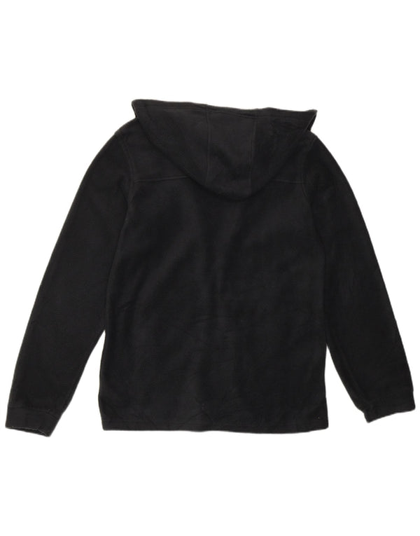 Jachetă fleece cu glugă Columbia pentru fete 14-15 ani, mare, negru, poliester