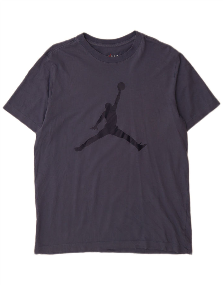 Tricou grafic Jordan pentru bărbați Top mediu din bumbac bleumarin