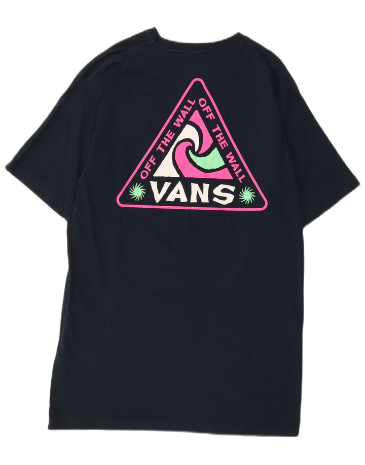 Tricou grafic pentru bărbați Vans Classic Fit Top mediu din bumbac bleumarin