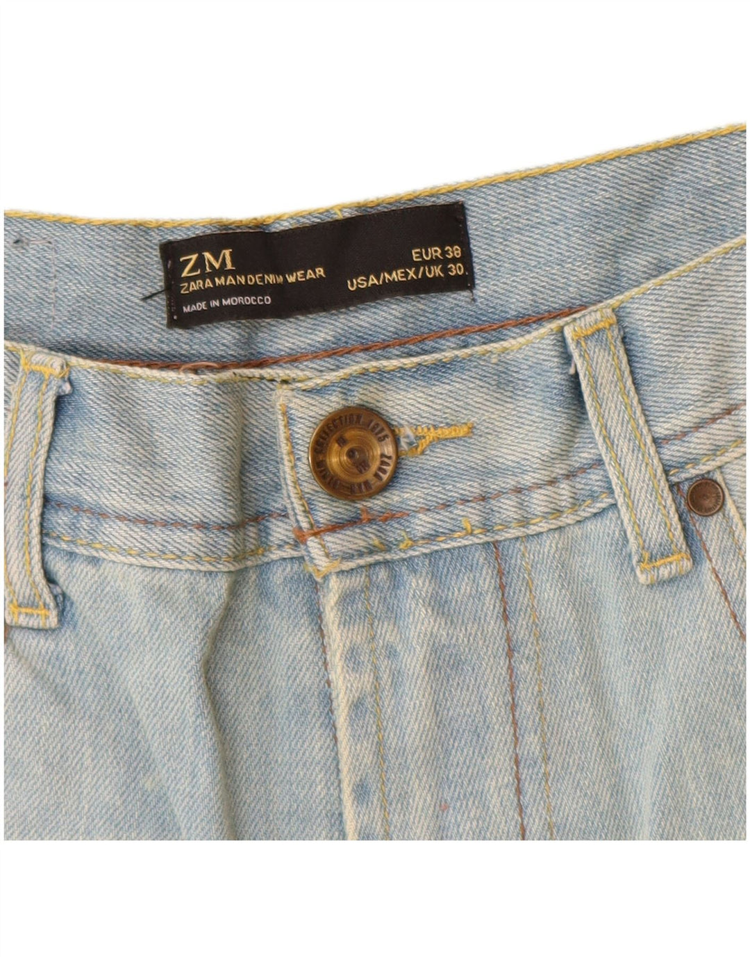Blugi slim pentru bărbați Zara EU 38 Mici L30 L34 Bumbac albastru