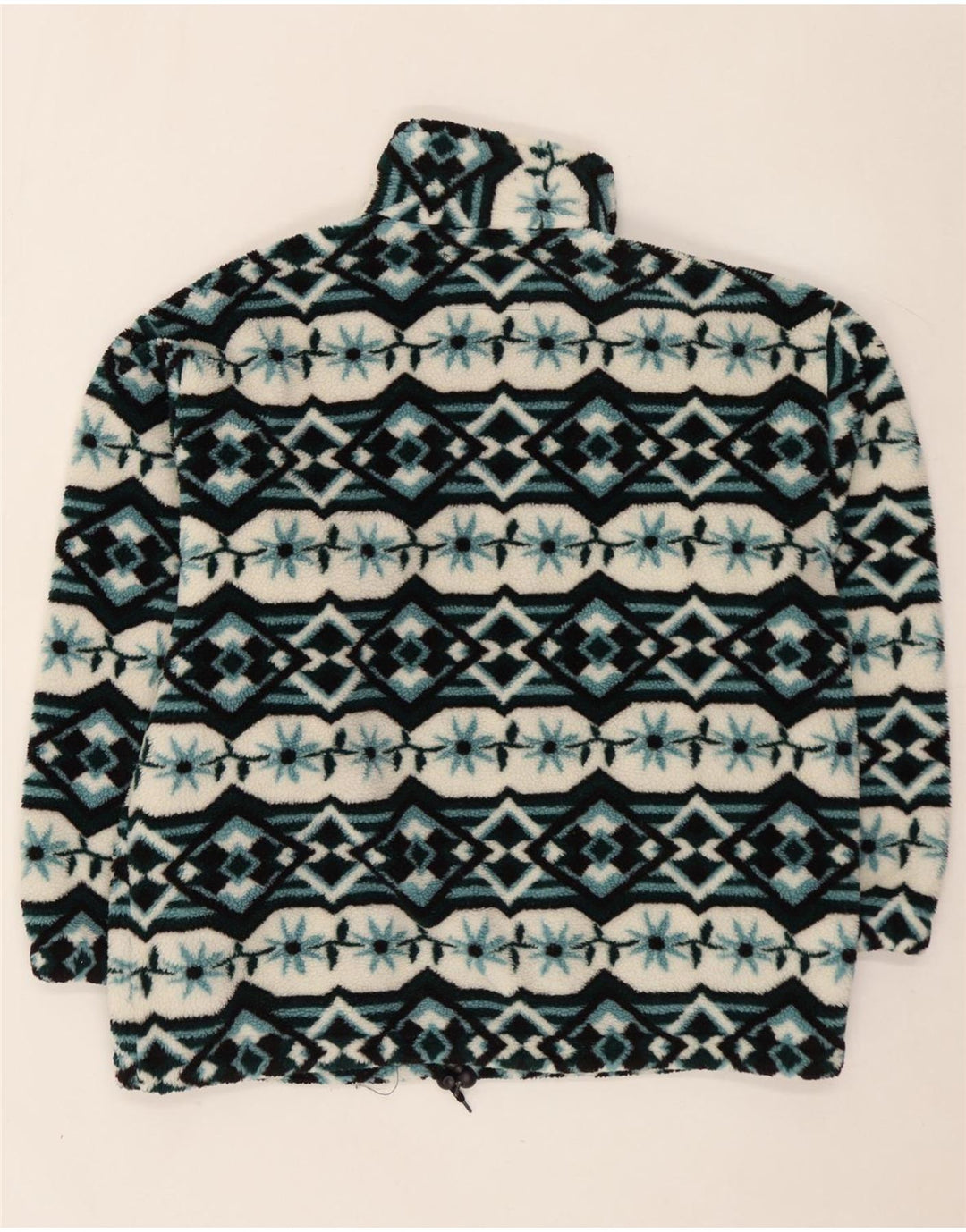 Jachetă din lână pentru bărbați VINTAGE UK 40 Large Blue Geometric