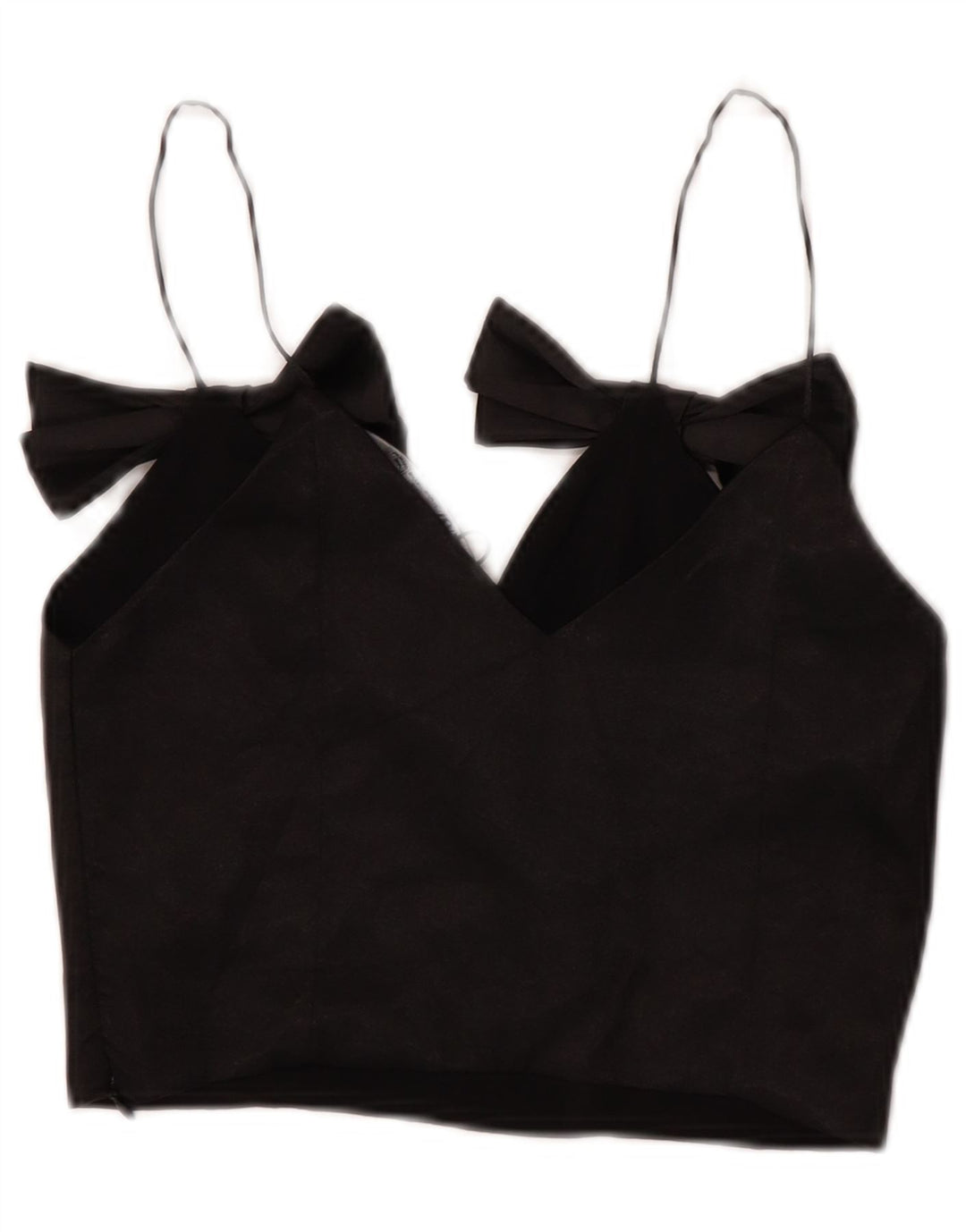 Top Crop pentru femei Zara UK 4 XS Poliester negru