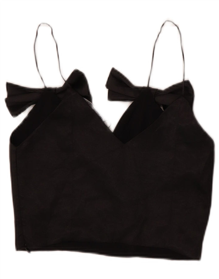 Top Crop pentru femei Zara UK 4 XS Poliester negru