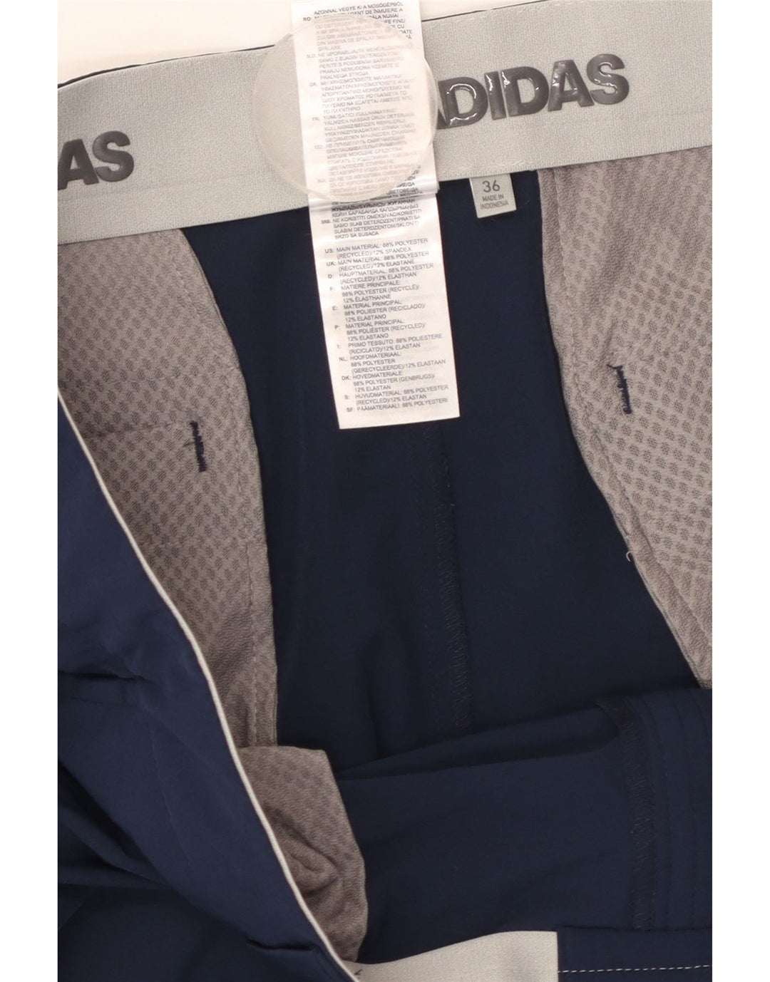 Pantaloni scurți chino pentru bărbați Adidas W36 Poliester mari bleumarin