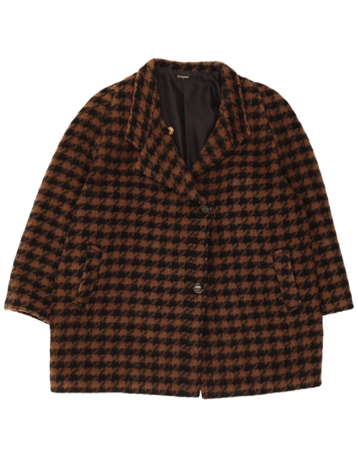 ELENA MIRO Palton supradimensionat pentru femei IT 43 Maro Mediu Houndstooth Retro