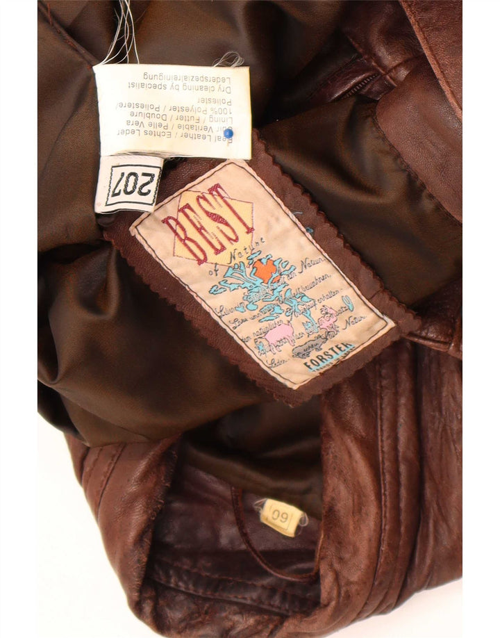 Gilet Forster din piele pentru bărbați EU 60 5XL maro