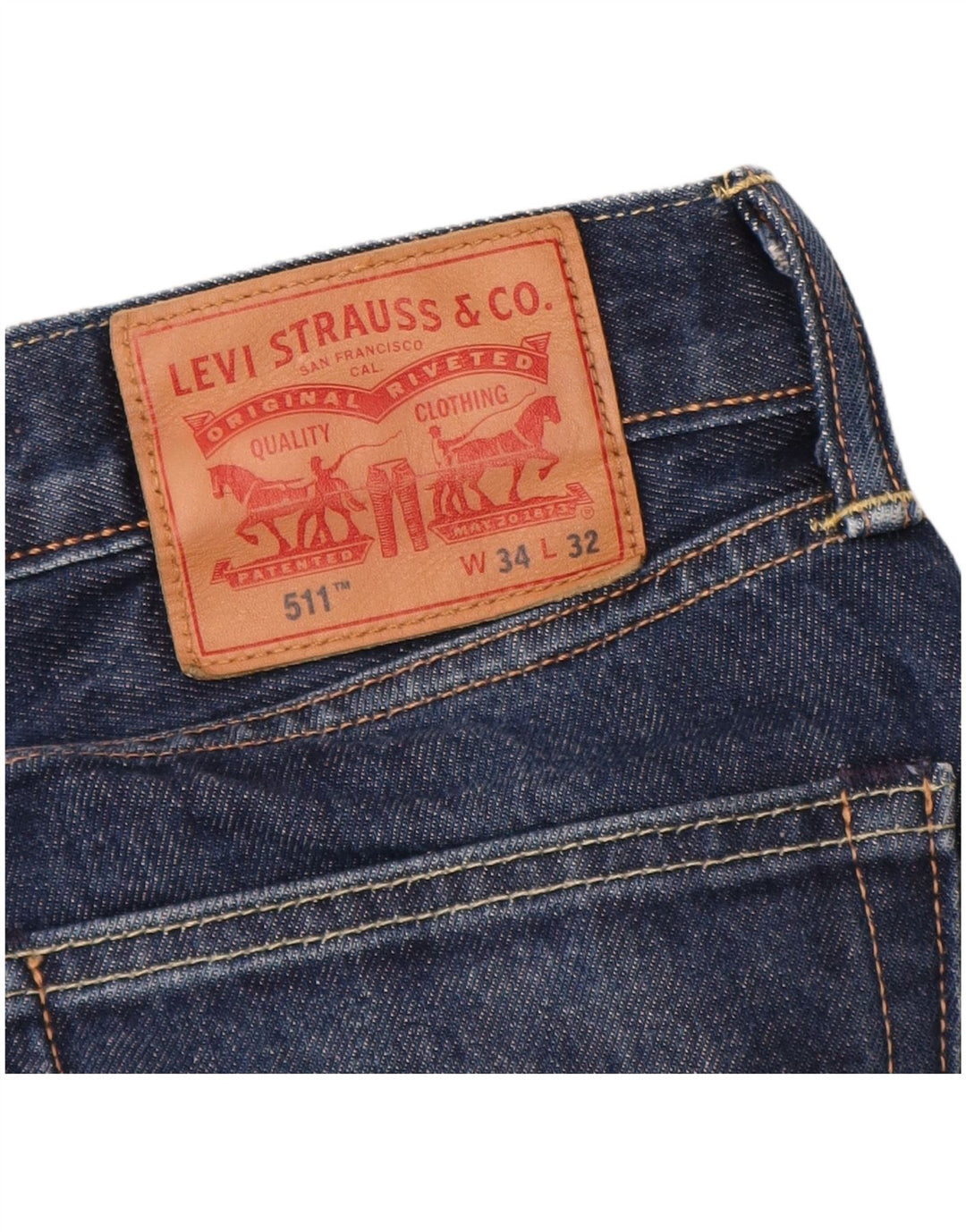 Blugi pentru bărbați Levi's 511 Slim W34 L32 Bumbac bleumarin