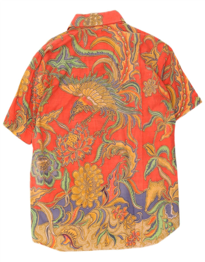 Cămașă Vintage pentru bărbați cu mânecă scurtă, mijlocie, multicoloră, florală