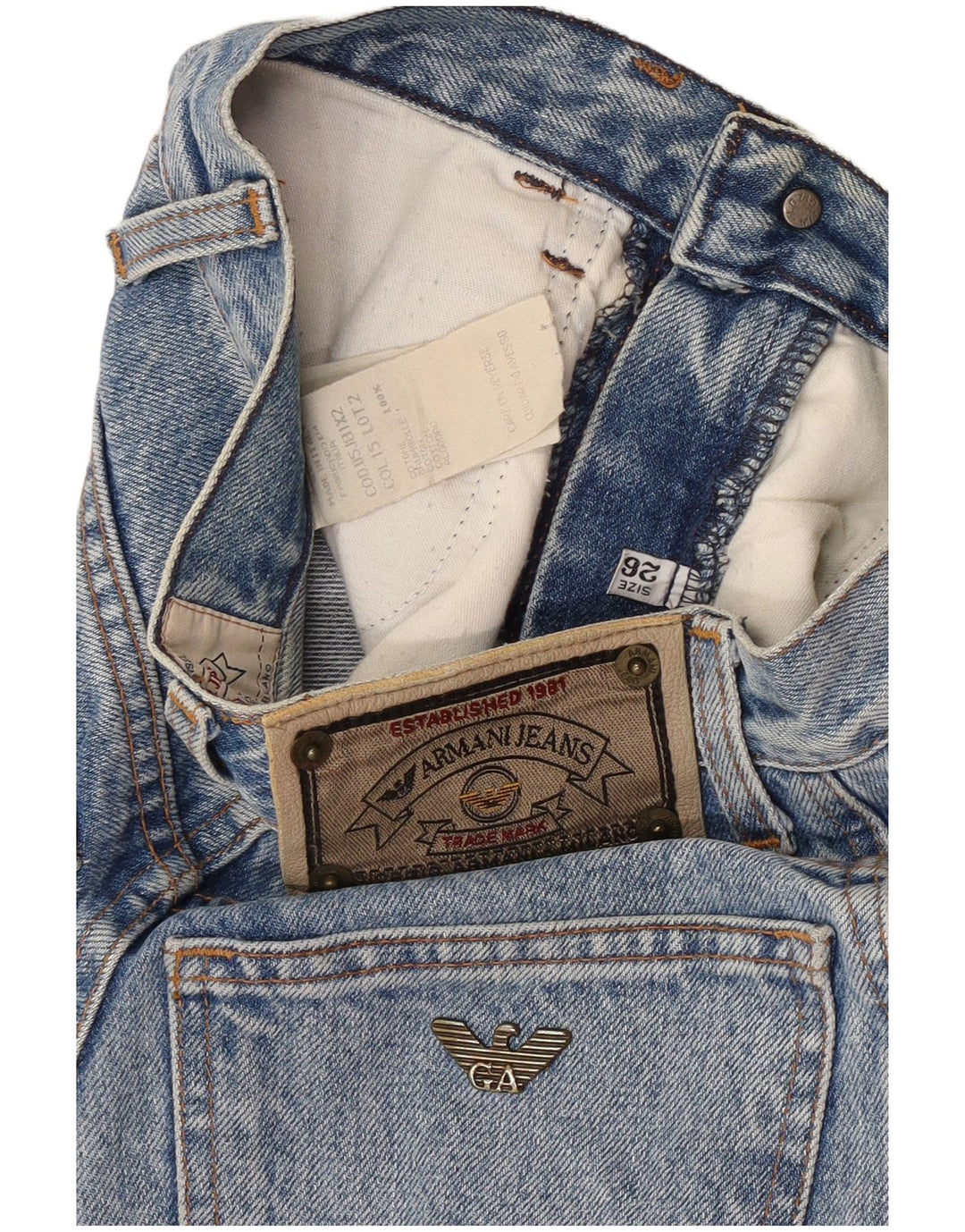 Blugi conici pentru femei Armani L26 L27 Bumbac albastru