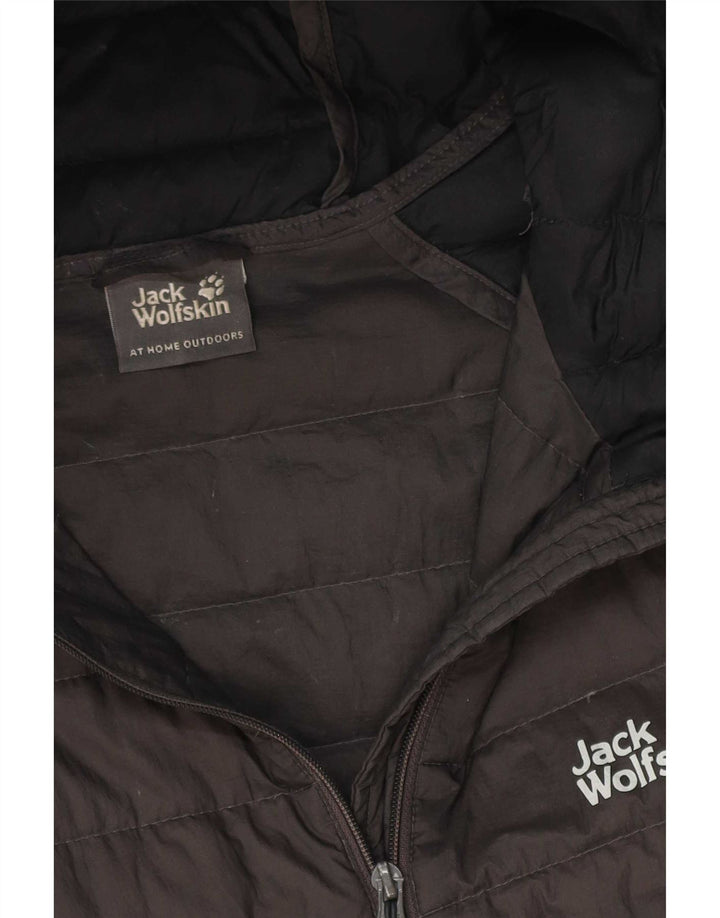 Jack Wolfskin Jachetă căptușită cu glugă pentru bărbați UK 40, mare, gri Colorblock