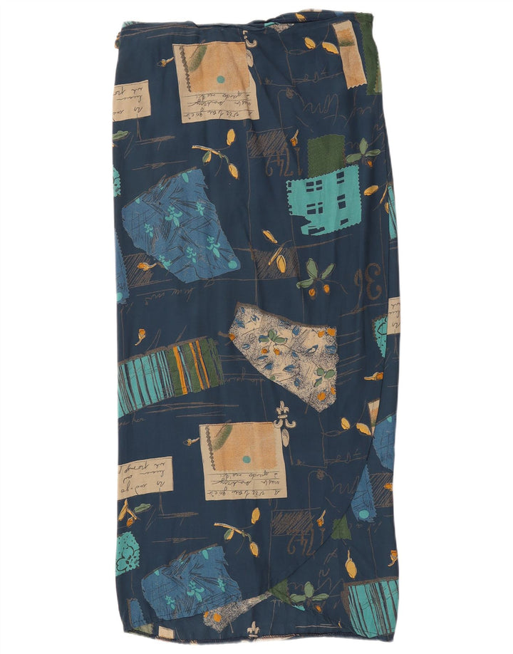 Fusta W30 Vintage pentru femei, albastru bleumarin, mozaic