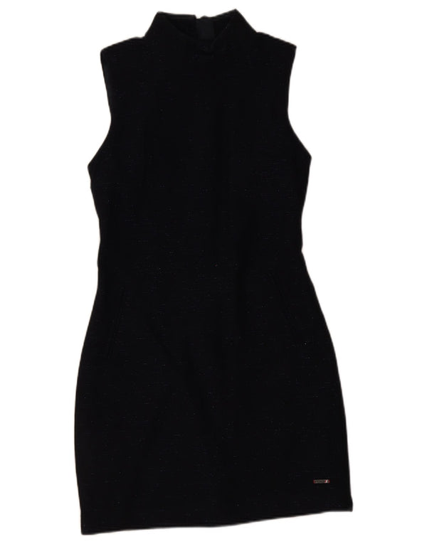 Rochie Bodycon fără mâneci Superdry pentru femei UK 6 XS Lână cu pete albastru bleumarin