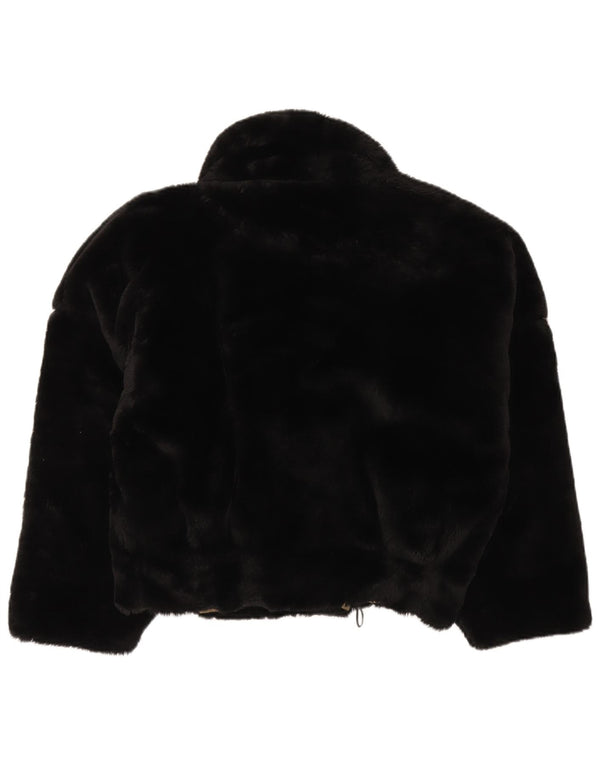 Donna Piu Jachetă de blană artificială pentru femei UK 14, mare, negru, acrilic