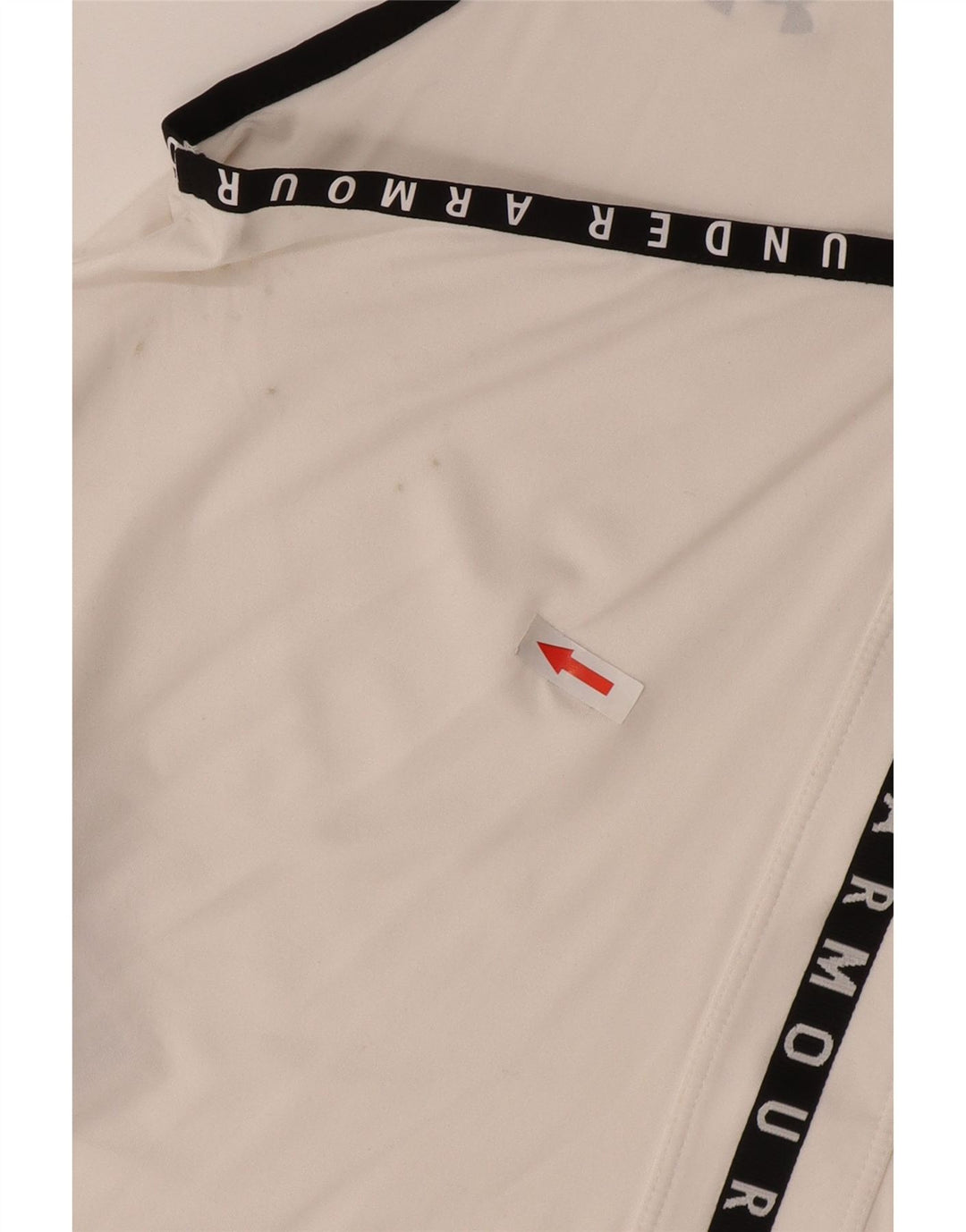 Top cu vestă grafică Under Armour pentru femei Heat Gear UK 12 Poliester alb mediu