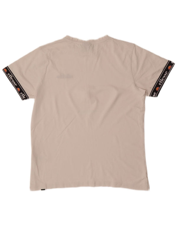 Tricou grafic pentru bărbați Ellesse Top mediu alb din bumbac color bloc