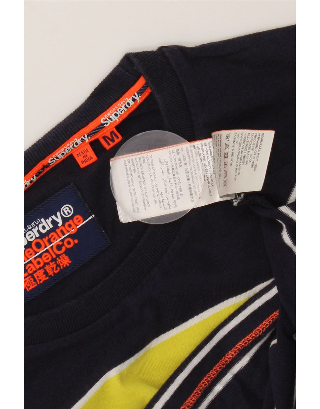Tricou Bărbați Superdry Top Mediu Bleumarin Bumbac Colorblock