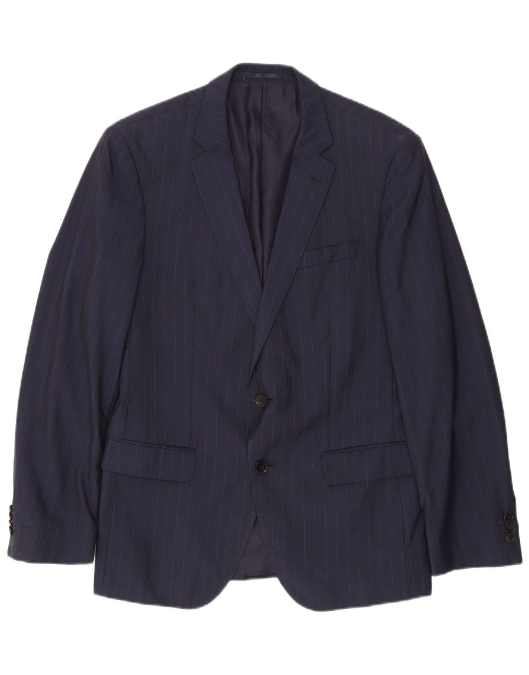 Blazer pentru bărbați Hugo Boss, cu 2 nasturi, EU 50, mare, bleumarin, cu dungi