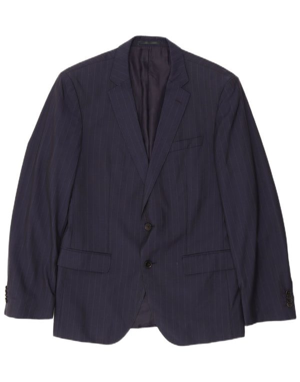 Blazer pentru bărbați Hugo Boss, cu 2 nasturi, EU 50, mare, bleumarin, cu dungi