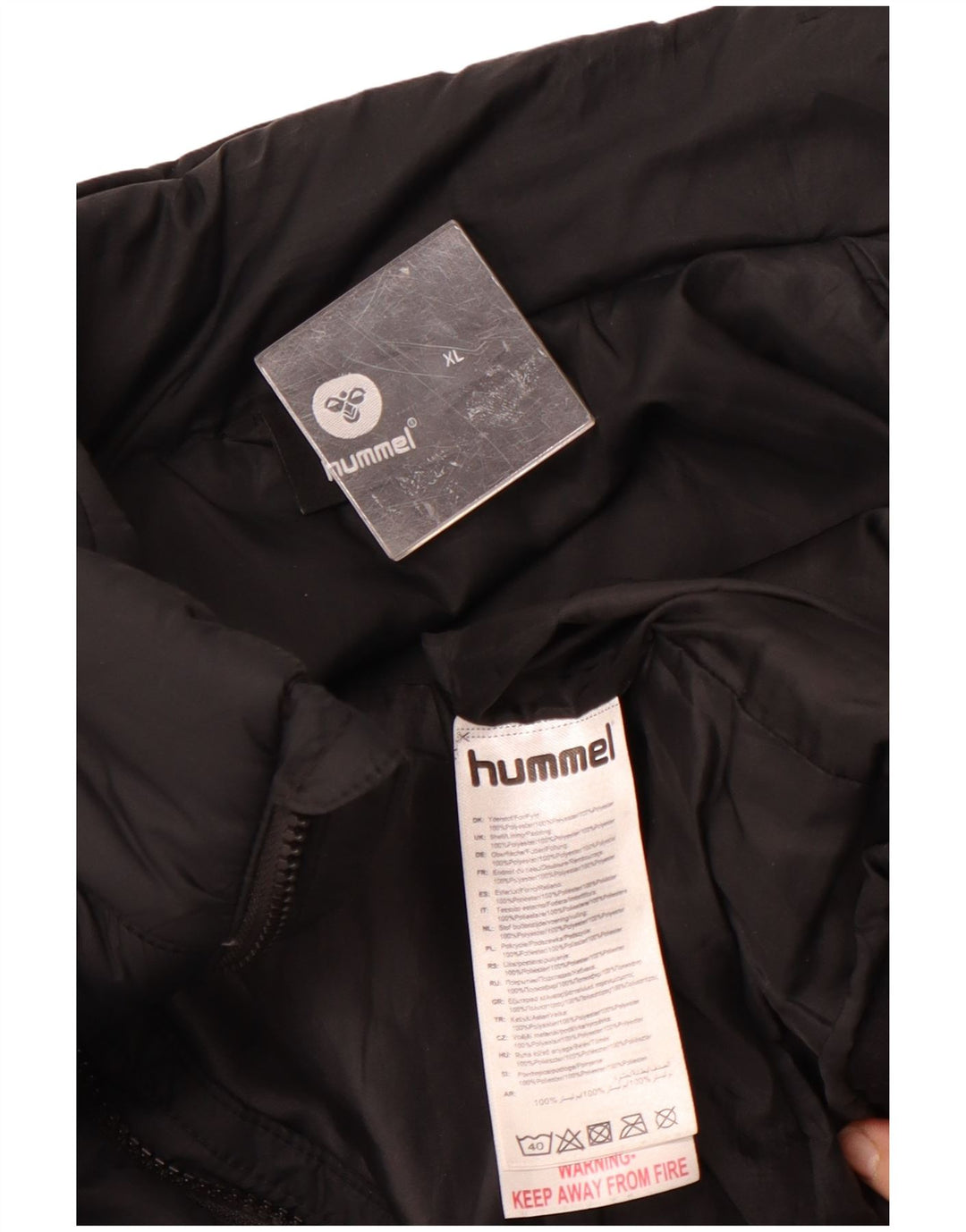 Jachetă căptușită pentru bărbați Hummel UK 42 XL Poliester negru