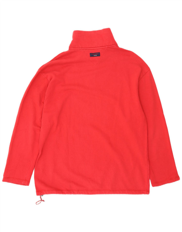 Top cu mânecă lungă pentru bărbați Tommy Hilfiger, cu fermoar, bumbac roșu