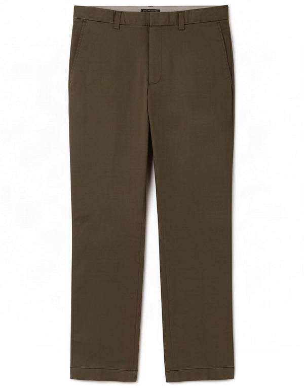 Banana Republic Pantaloni chino Aiden drepti pentru bărbați W34 L32 Kaki Bumbac