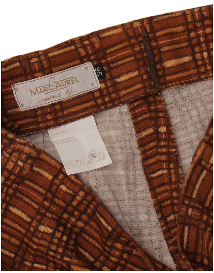 Marc Aurel Pantaloni casual conici pentru femei EU 36 Small W26 L29 Brown Check